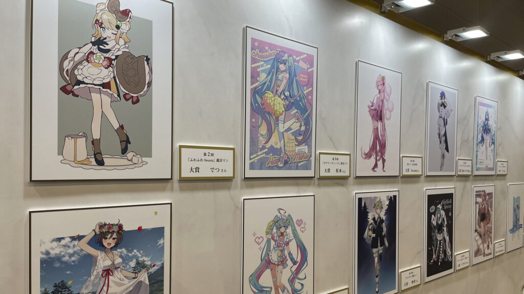 第2回以降の大賞作品のイラスト展示画像