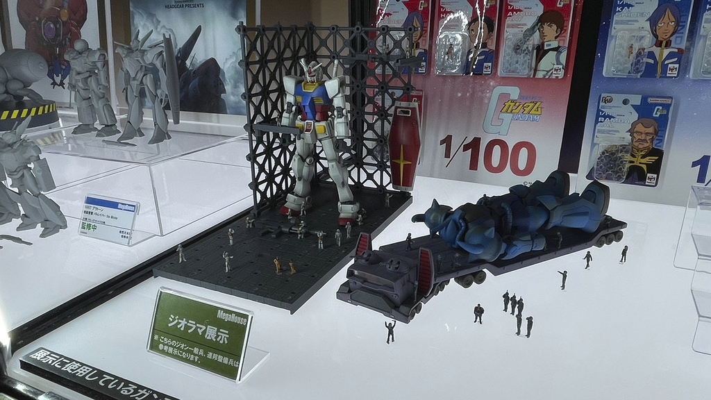 ミニフィギュアとガンプラを使用したジオラマ