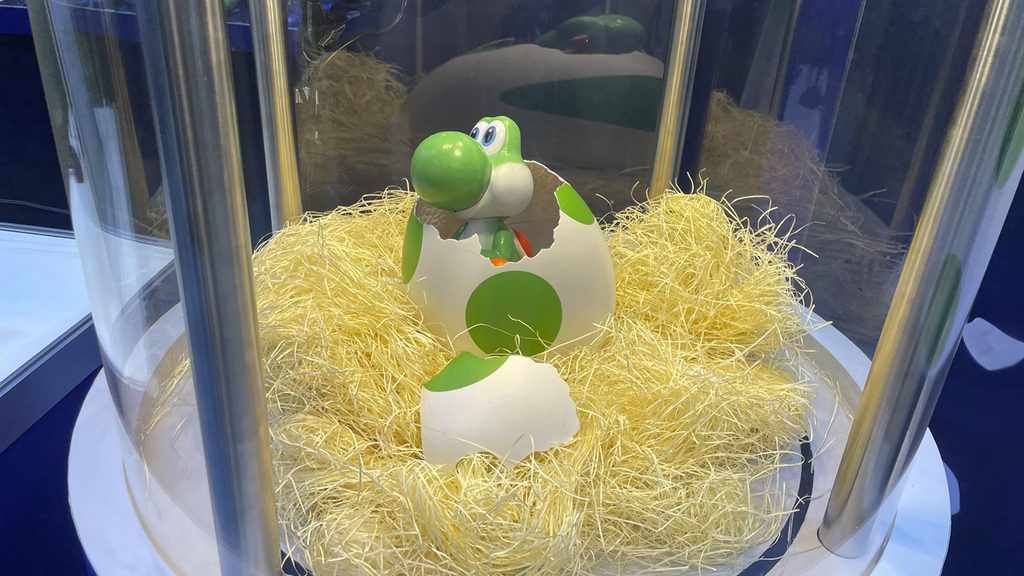 『ザ・スーパーマリオギャラクシー・ムービー うまれて！ウーモ ヨッシー』展示