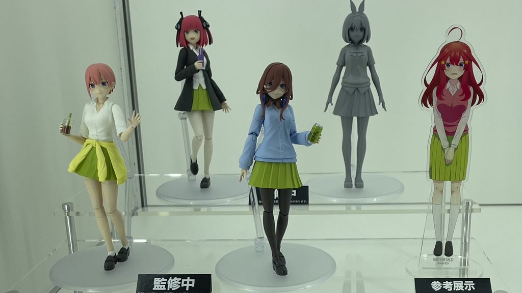 『五等分の花嫁』の中野姉妹の彩色済みサンプルや原型サンプル画像