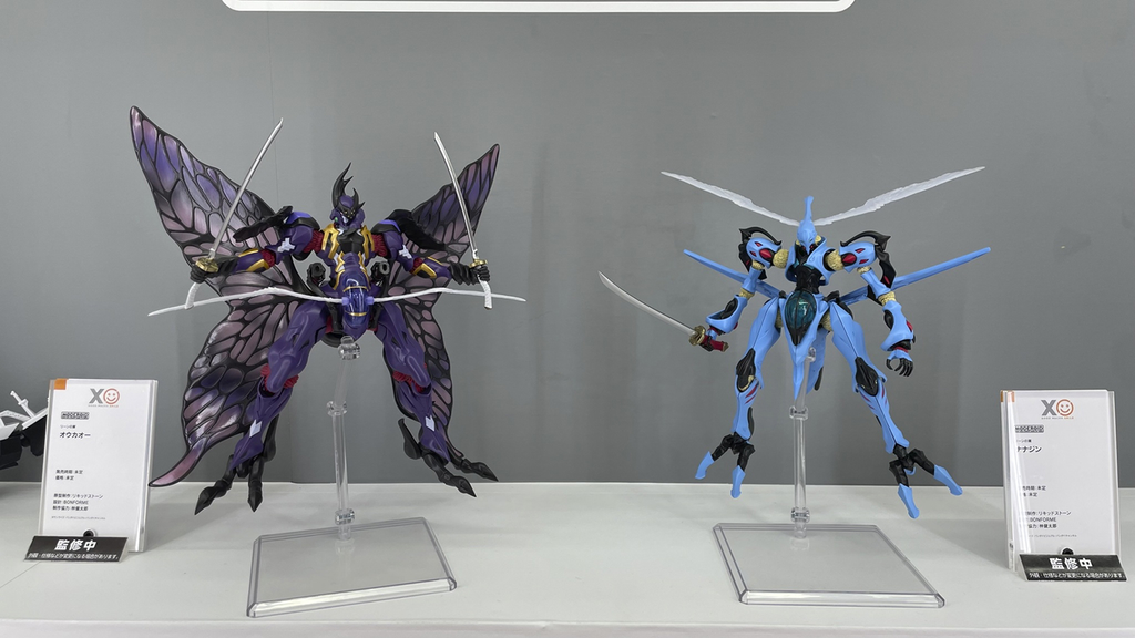 MODEROIDOシリーズから『リーンの翼』のオウガオーとナナジンのサンプルが展示画像